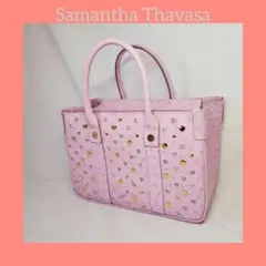 【美品】Samantha Thavasa ピンクスタッズトートバッグ