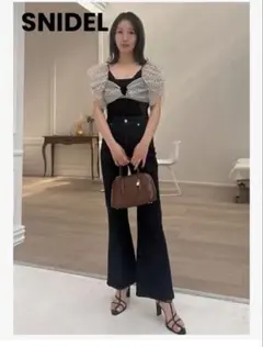 SNIDEL Sustainaブーツカットデニム インディゴ 0