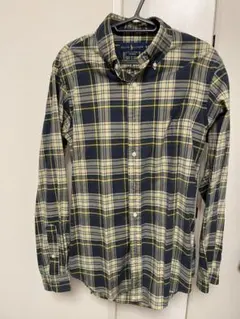 Ralph Lauren カスタムフィット 長袖シャツ ネイビー/イエローのサムネイル