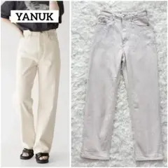 YANUK ヤヌーク Lea レア ストレート デニム ジーンズ ホワイト