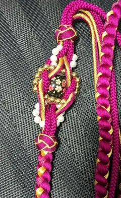 帯留め キラキラ✕ピンク