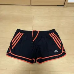 adidasアディダス ランニングパンツ レディース Mサイズ 黒/オレンジ