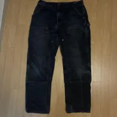 カーハート ダブルニー ブラック Carhartt USA製　36×32