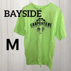 BAYSIDE 蛍光グリーン Tシャツ 【Ꮇ】 プリント 半袖のサムネイル