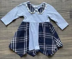 ワンピース　チュニック　スカート　80cm 長袖　長袖ワンピース　襟付き