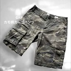 GAP 迷彩柄 カーゴハーフパンツ M y2k カモフラージュ柄　カーゴパンツのサムネイル