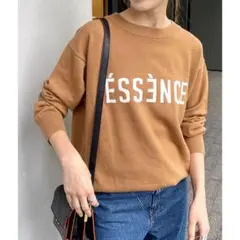 Spick & Span ESSENCEロゴKNIT ニット キャメル 茶色