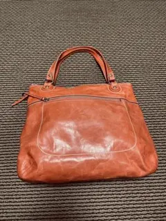 コーチ オレンジレザー トートバッグ
