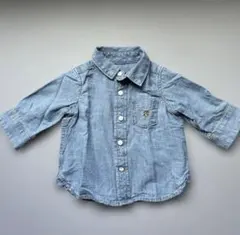 【美品】baby GAP デニムシャツ 3-6ヶ月 60サイズ