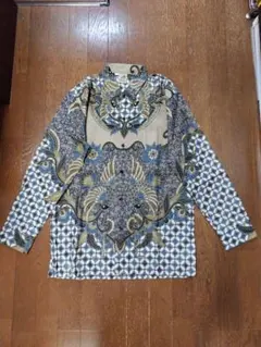 総柄 長袖シャツ Lサイズ