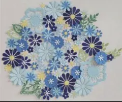 ダイカット　クラフトパンチ　フラワーブルー系