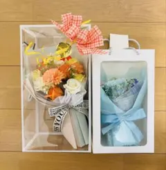 卒業式　発表会　結婚式　新居祝　誕生日　ギフト　造花の花束2点セット