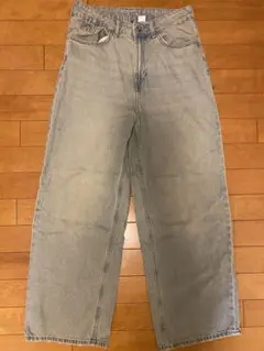 H&M DIVIDED ライトブルー ワイドデニムパンツのサムネイル