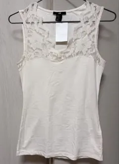 H&M レースタンクトップ ホワイト XSのサムネイル