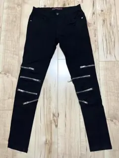 CIVARIZE 黒ジップデザインBlack スキニーパンツ ブラック44 - メルカリ