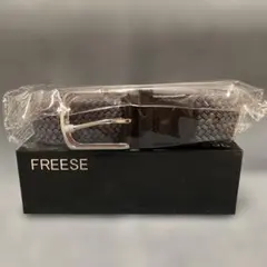 FREESE メッシュベルト 編み込み グレー