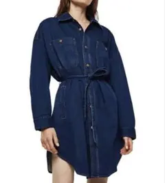 DIESEL 長袖 デニム ワンピース ロングシャツ