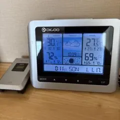 DIGOO ワイヤレス温湿度計 気象計 リモートセンサー付き