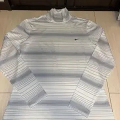 NIKE GOLF ナイキ Dri-FIT ロゴ刺繍 ストライプ長袖　L 美品