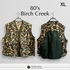 80s Birch Creek カモフラハンティングベスト XL ゲームポケット