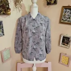 長袖ブラウス 花柄 ヴィンテージ