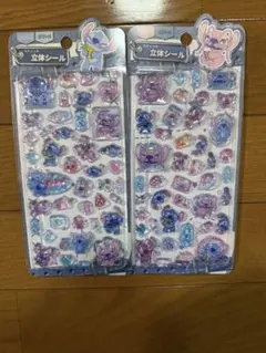 スティッチ エンジェル 立体シール 2シートセット