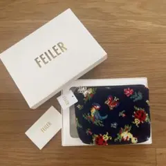 お値下げ⭐︎フェイラー FEILER アンドハイジ コインポーチ フェイラー ハイジドット サークル ポーチ シルバーグレー ミニ