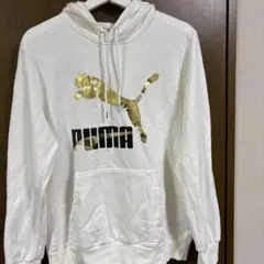 PUMA プーマ ゴールドロゴ パーカー ホワイトのサムネイル