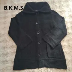 ブラックニットコート 長袖 ボタン付き