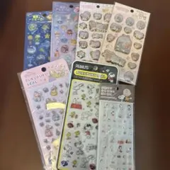 シール7枚　きゅるるんシール　ぷくぷくシール　タイルシール　エアーシール