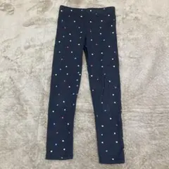 H&M ネイビー ハート柄 キッズレギンス US 6