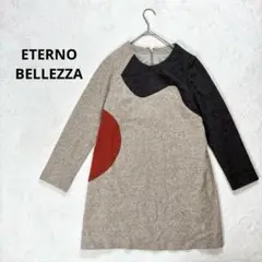 【ETERNO BELLEZZA】 L 長袖チュニック　アシンメトリックカラー
