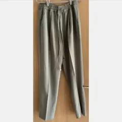 ウエストゴム テーパードパンツ グリーン カーキ　Mサイズ