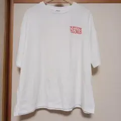 gleam ホワイト 半袖Tシャツ プリント入り