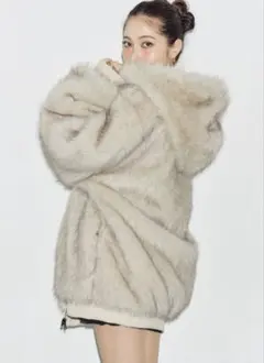 EVRIS リバーシブルオーバーサイズフードブルゾン