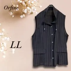 T6795【Orfine】ベスト ノースリーブ ブラウス チュニック LL