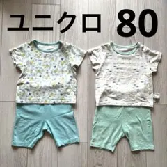 ユニクロ　ベビー　パジャマ　半袖　80 みつばち　魚