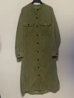 試着のみチャオパニック　コーデュロイシャツワンピース