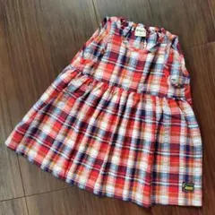 【未使用】PiCNiC ピクニック サッカー地 ワンピース ノースリーブ 90のサムネイル