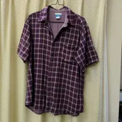 Columbia コロンビア チェック柄 半袖シャツ Lのサムネイル
