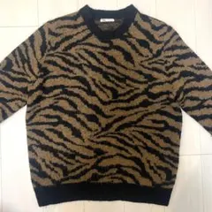 【ZARA】ゼブラ柄 ニット XL