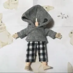 オビツ11 服 ハンドメイド 上下 セット (グレー) 即購入OK