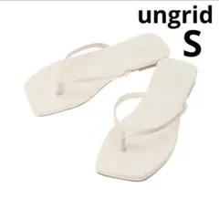 ungrid スクエアトゥフェイクレザーサンダル S ホワイトのサムネイル