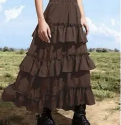 レディース ティアード ロングスカート　＊未使用＊