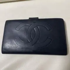 CHANEL 長財布 ブルー キルティング - メルカリ