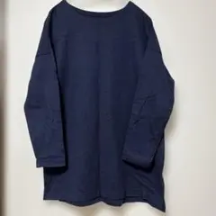 ネイビー 長袖 バスクTシャツ　アンティカM