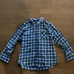 グリーンチェック 長袖シャツ