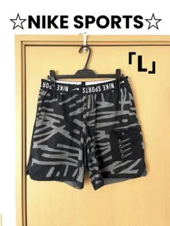 ☆NIKE SPORTSNIKEスポーツ幾何学柄PXショーツ短パンハーフパンツL