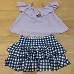 devirock オフショルセットアップ水着　140cm　130㎝