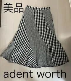 美品 チェック柄フレアスカート